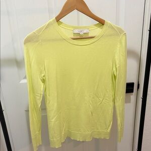 LOFT Lemon Crew Neck Sweater